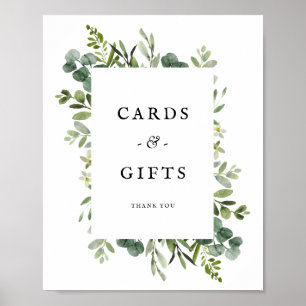 Elegant Greenerity Wedding Cards Geschenke Poster