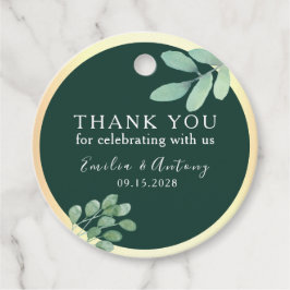 Elegant Greenerity Wedding Vielen Dank für Ihre Un Geschenkanhänger
