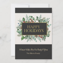 Elegant Greenerity Weihnachtskarte