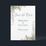Elegant Greenery Bloral Script Wedding Save The Date<br><div class="desc">So eine schöne,  schlichte Hochzeit Save the Date. Ich glaube,  weniger ist mehr,  und das ist ein perfektes Beispiel. Lieblich. Die 2 Farben Grün und Weiß machen dieses elegante klassische Ambiente zu einem besonderen Erlebnis. Sauber und stilvoll. So einfach,  aber elegant.</div>