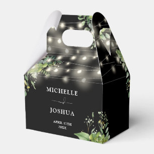 Elegant Greenery Bloral String Lights Wedding Geschenkschachtel