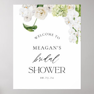 Elegant Greenery Blumengebirge Sommer Brautparty Z Poster