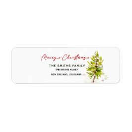 Elegant Greenery Botanical Merry Weihnachtsadresse