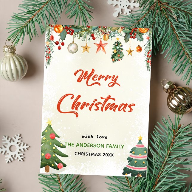 Elegant Greenery Drehbuch Frohe Weihnachten (Von Creator hochgeladen)