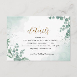 Elegant Greenery Eucalyptus Blätter Wedding Begleitkarte