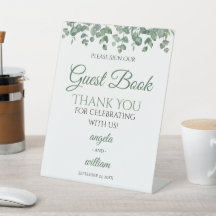 Elegant Greenery Eucalyptus Blätter Wedding Gast