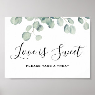Elegant Greenery Eucalyptus Blätter Wedding Poster