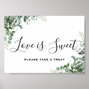Elegant Greenery Eucalyptus Blätter Wedding Poster