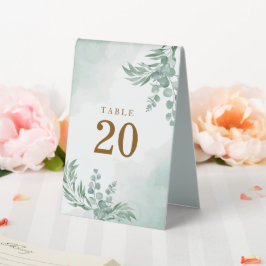 Elegant Greenery Eucalyptus Blätter Wedding Tischaufsteller