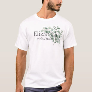 ELEGANT GREENERY EUCALYPTUS BOTANISCH PERSONALISIE T-Shirt