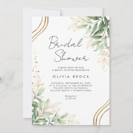 Elegant Greenery Eucalyptus Modernes Brautparty Einladung