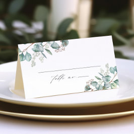 Elegant Greenery Eucalyptus Wedding Platzkarte