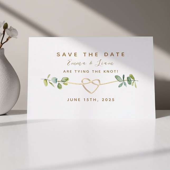 Elegant Greenery Eucalyptus Wedding Save The Date (Von Creator hochgeladen)