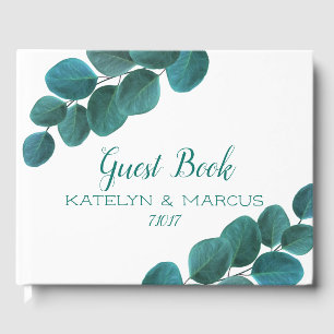 Elegant Greenery Eukalyptus-Blätter Hochzeiten Gästebuch