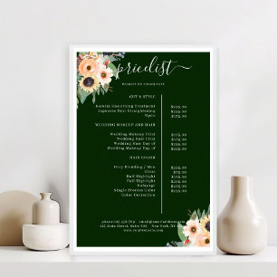 Elegant Greenery Floral Salon Poster