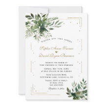 Elegant Greenery Gold Confetti Wedding