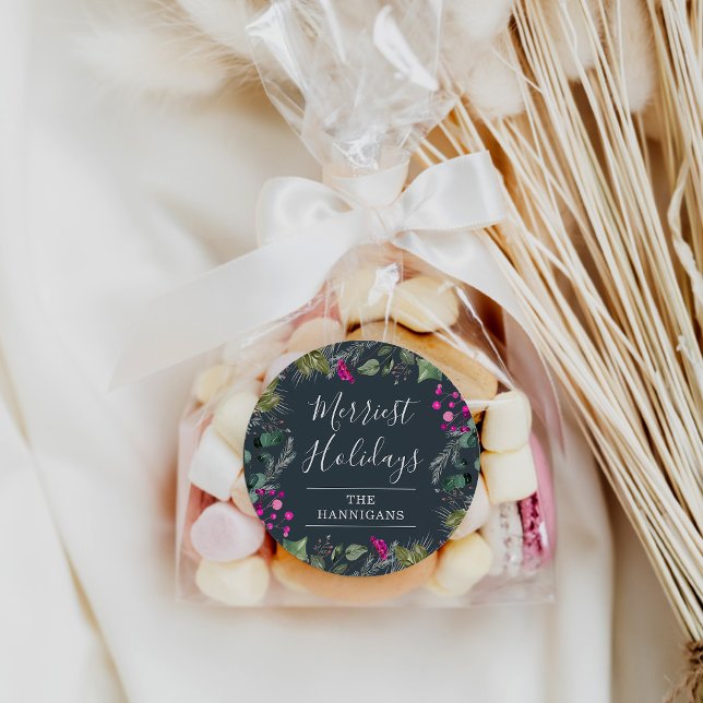 Elegant Greenery Merry Christmas Sticker (Von Creator hochgeladen)