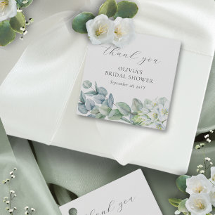 Elegant Greenery Modernes Skript Vielen Dank Geschenkanhänger