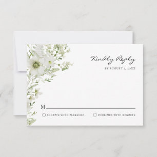Elegant Greenery RSVP Card