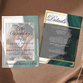Elegant Greenery Vellum Wedding Einladung