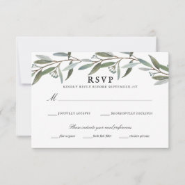 Elegant Greenery Wedding RSVP