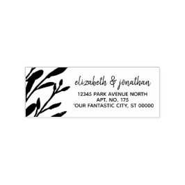 Elegant Greenery Wedding Rücksendeadresse Gummistempel