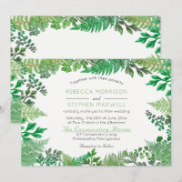 Elegant Greenery | Wild Ferns Wedding Einladungen