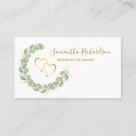 Elegant Greenery Wreath Eucalyptus Visitenkarte
