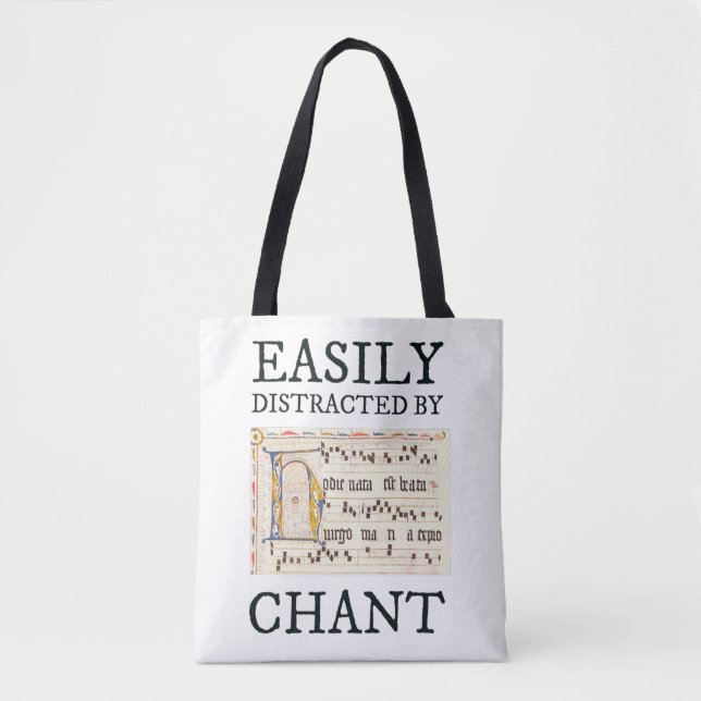 Elegant Gregorian Chant Niedlich traditionell kath Tasche (Vorderseite)