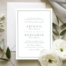 Elegant grenzt an grüne minimalistische Hochzeit