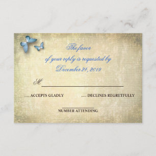 élégant grungy vieux canvas mariage rsvp