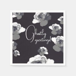 Elegant Halloween Grüße Ghosting Rose Serviette