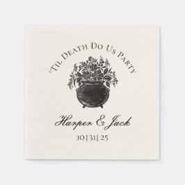 Elegant Halloween Hochzeit Personalisiert Napkins Serviette