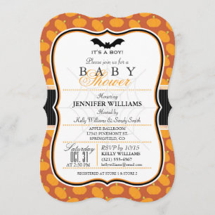 Élégant Halloween thème Baby shower Invitation