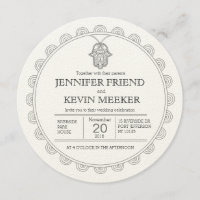 Elegant Hamsa Runde Hochzeit