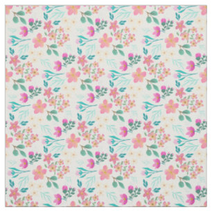 Elegant handgezeichnet rosa Blumendesign Stoff