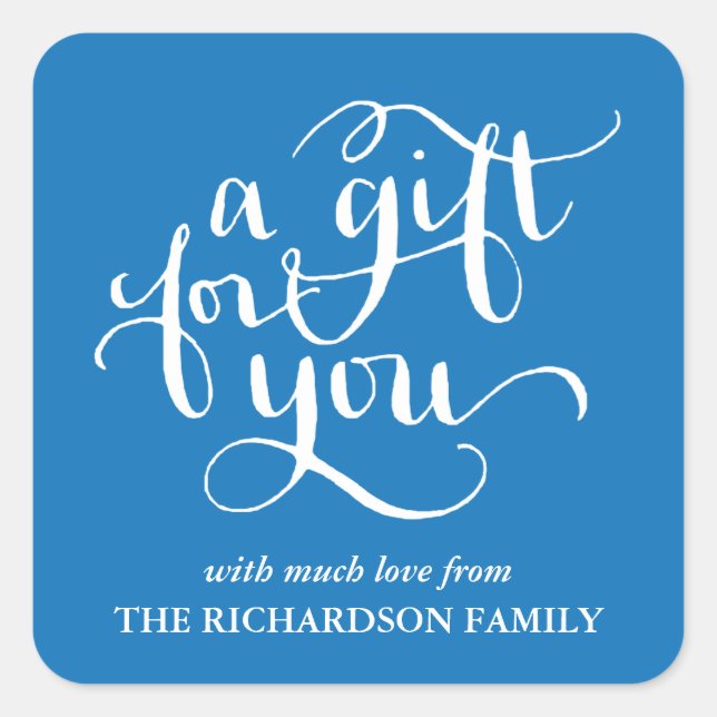 ELEGANT HANDSCHRIFTLICHE SCRIPT GIFT TAG STICKERS (Vorderseite)