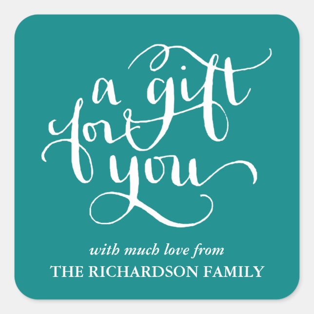 ELEGANT HANDSCHRIFTLICHE SCRIPT GIFT TAG STICKERS (Vorderseite)