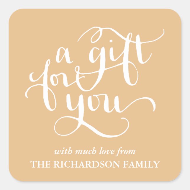 ELEGANT HANDSCHRIFTLICHE SCRIPT GIFT TAG STICKERS (Vorderseite)