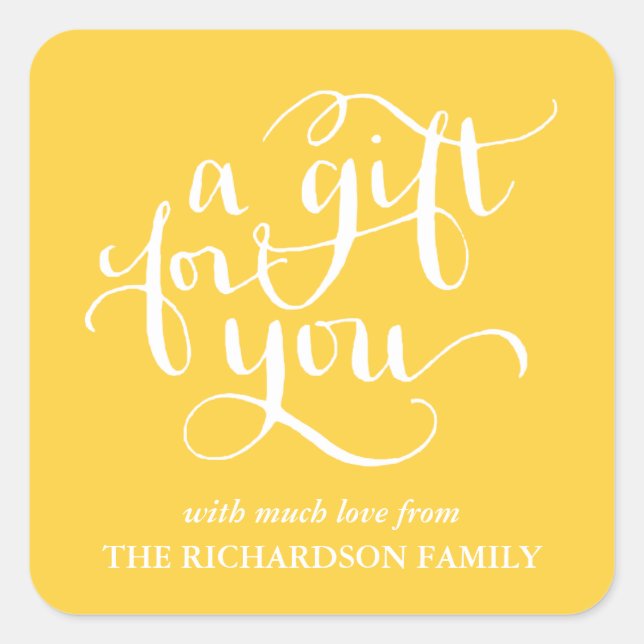 ELEGANT HANDSCHRIFTLICHE SCRIPT GIFT TAG STICKERS (Vorderseite)