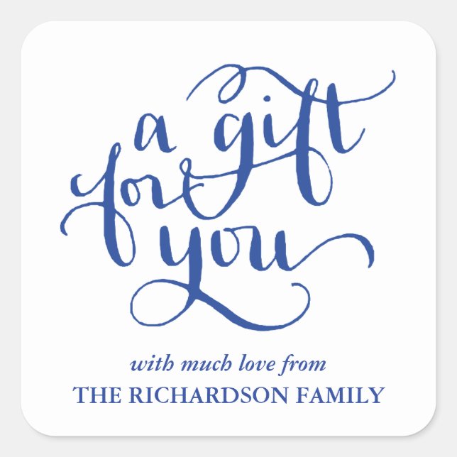 ELEGANT HANDSCHRIFTLICHE SCRIPT GIFT TAG STICKERS (Vorderseite)