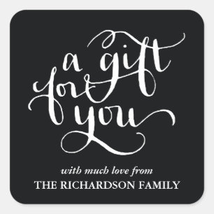 ELEGANT HANDSCHRIFTLICHE SCRIPT GIFT TAG STICKERS