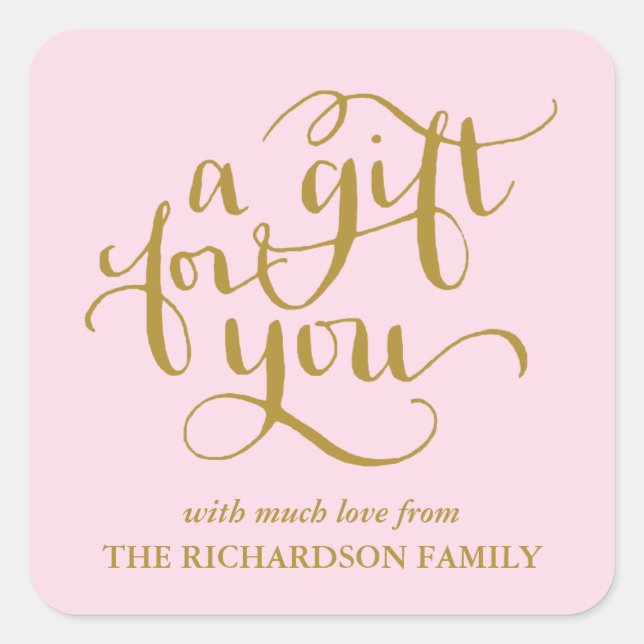 ELEGANT HANDSCHRIFTLICHE SCRIPT GIFT TAG STICKERS (Vorderseite)