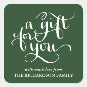 ELEGANT HANDSCHRIFTLICHE SCRIPT GIFT TAG STICKERS