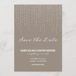 Elegant Hanging Lights Save the Date Einladung