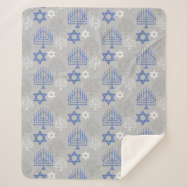 Elegant Hanukkah Holiday Pattern Sherpadecke