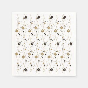 Elegant Hanukkah Stars Serviette