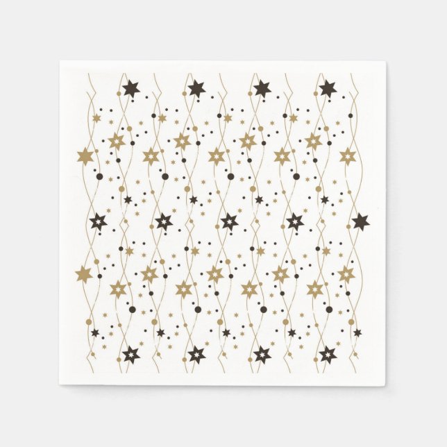 Elegant Hanukkah Stars Serviette (Vorderseite)