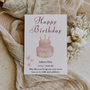 Elegant Happy Birthday Card Einladung
