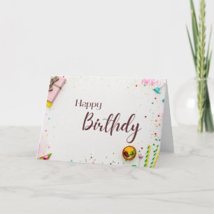 Elegant Happy Birthday Card - Stilvoll modern Einladung